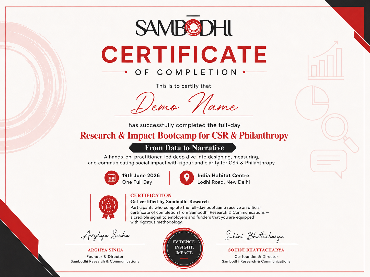 Official Certificate of Completion